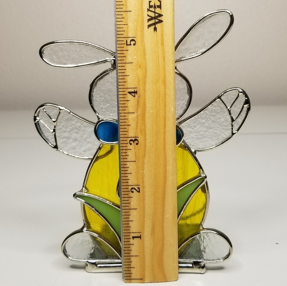 Stained Glass Rabbit Tea Light Candle Holder Decorative Glass Bunny - Picture 7 of 10
